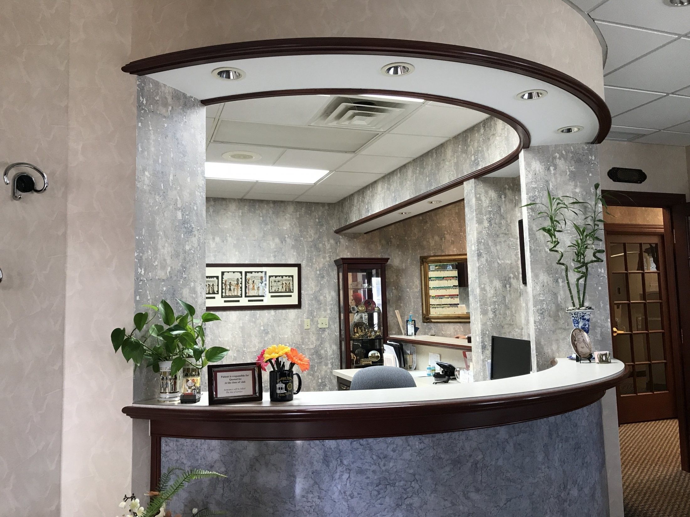 The bright reception area at Gentle Endodontics